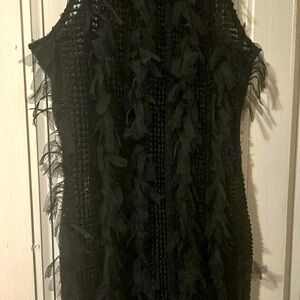 Fashion nova mesh fringe dress worn once.